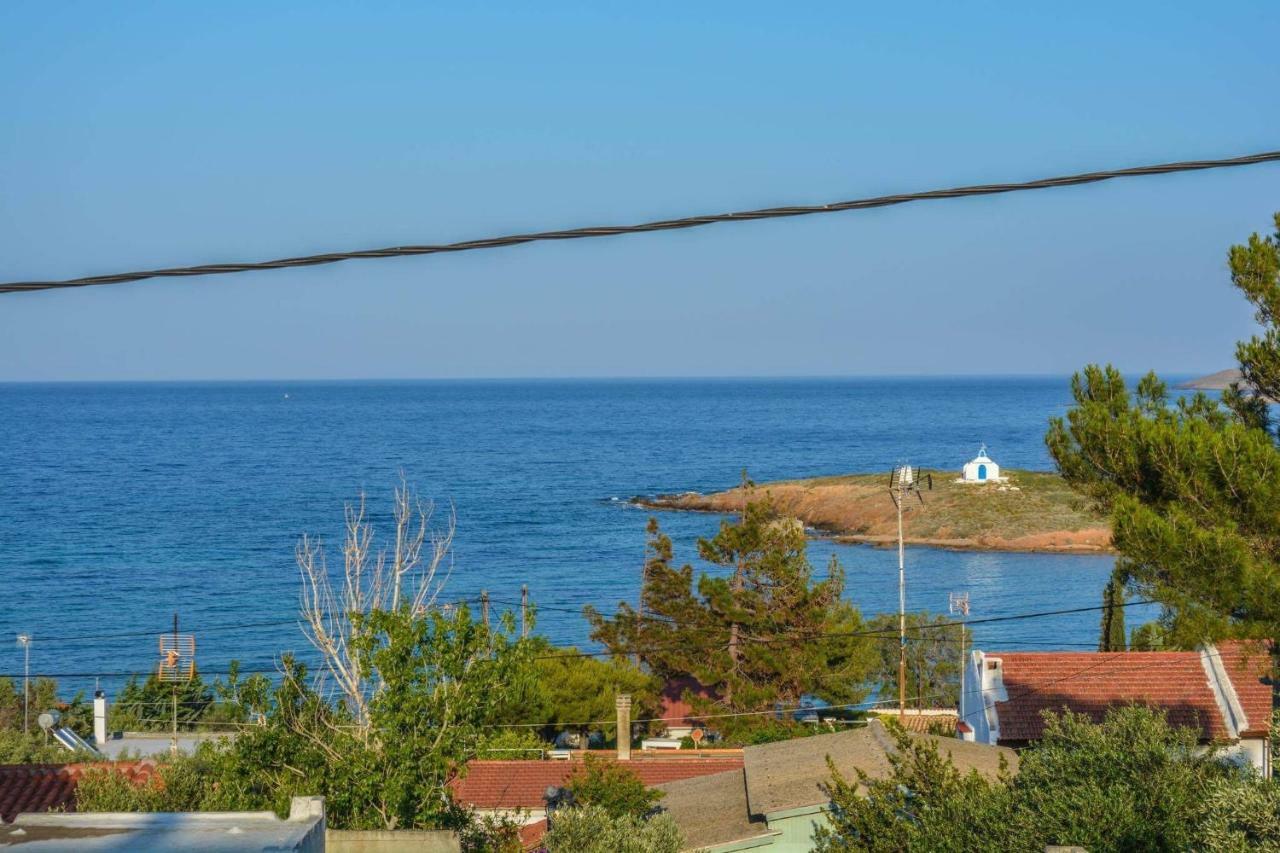Sofia'S Seaview Villa Near Airport And Beach Loútsa Exterior foto