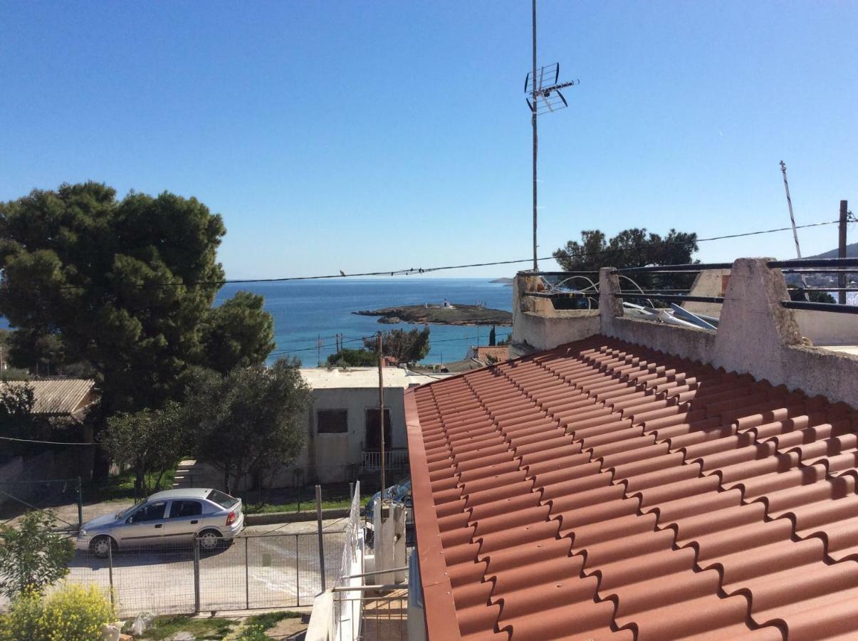 Sofia'S Seaview Villa Near Airport And Beach Loútsa Exterior foto