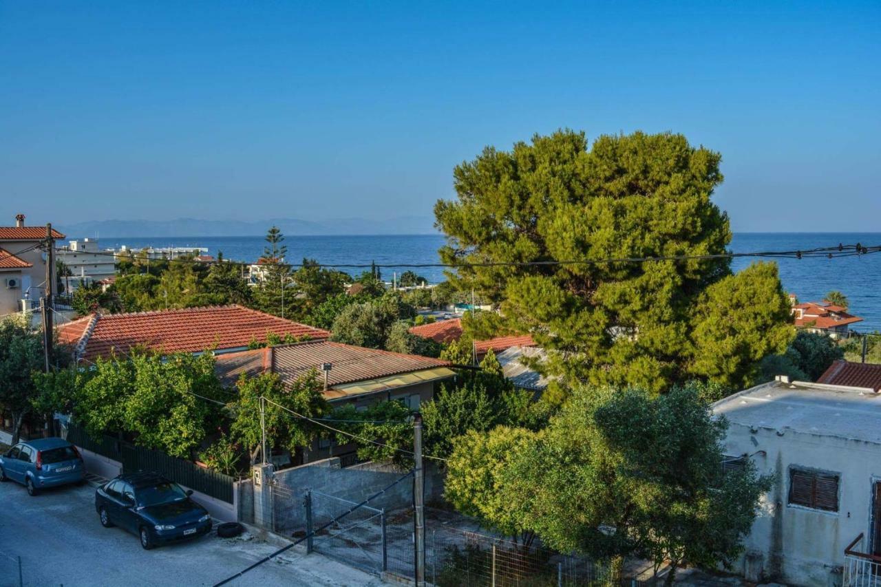 Sofia'S Seaview Villa Near Airport And Beach Loútsa Exterior foto